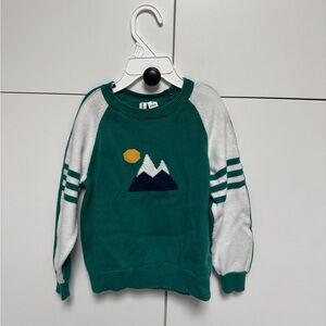Janie and Jack Green Mountain Graphic Sweater